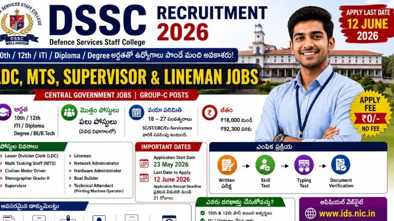 DSSC Recruitment 2026